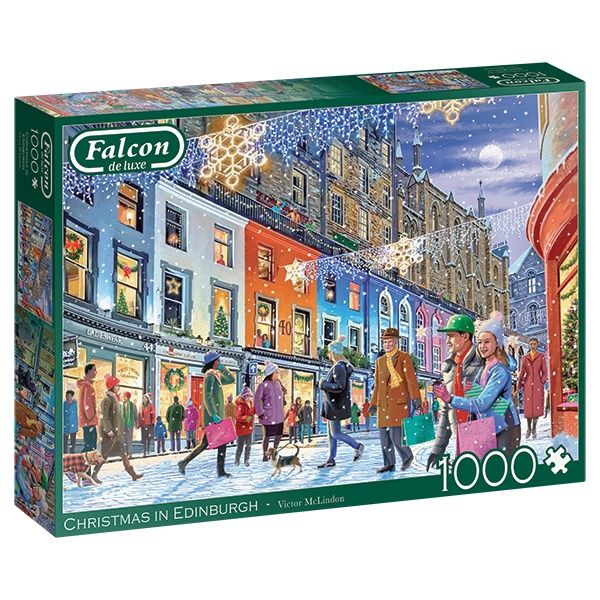 Falcon De Luxe 1000 Piece Puzzle - Christmas in Edinburgh