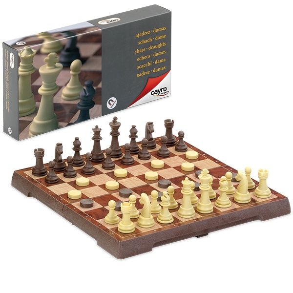 Cayro - Medium Magnetic Chess &amp; Draught Set