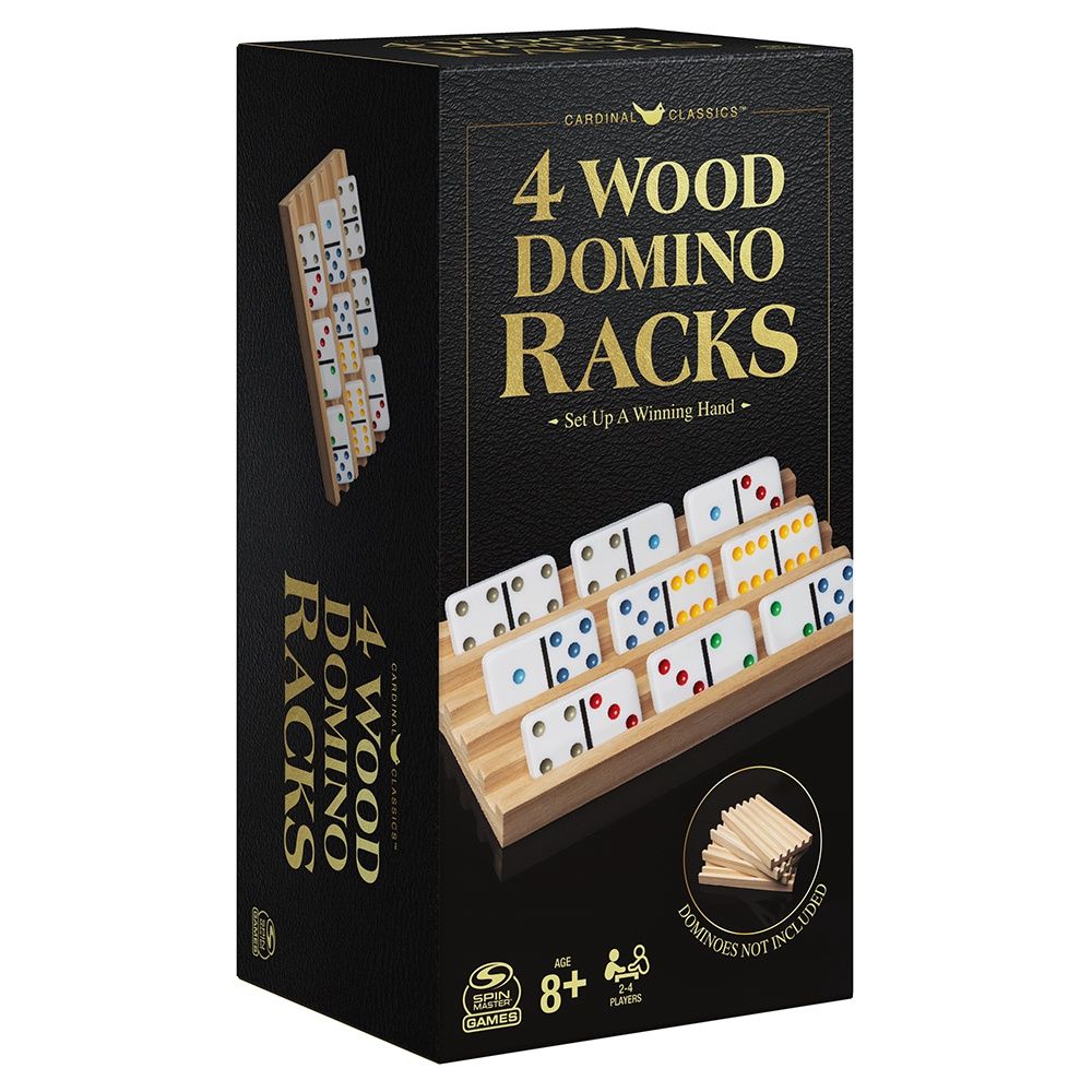 Cardinal Classics - 4 Wood Domino Racks