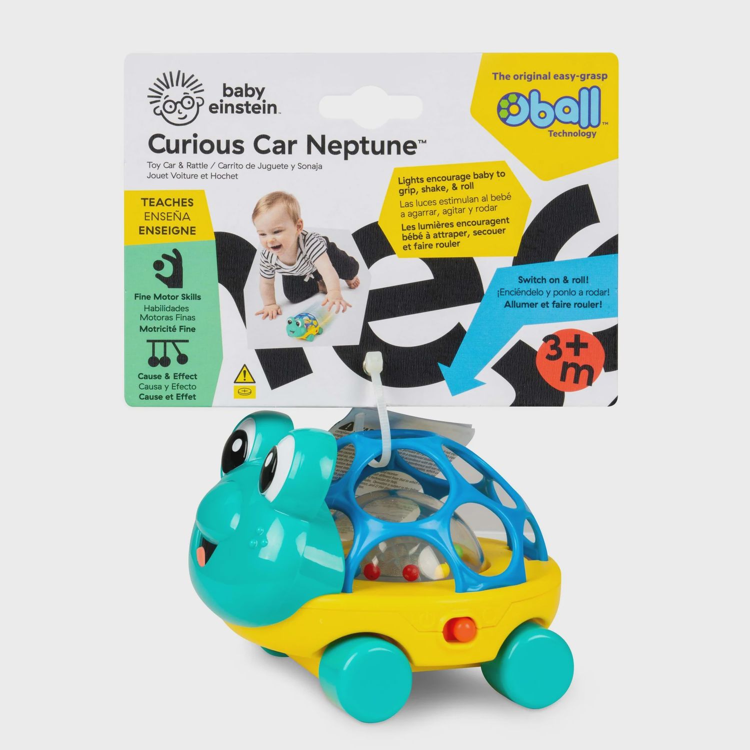 Baby Einstein - Curious Car Neptune Oball Toy Car &amp; Rattle