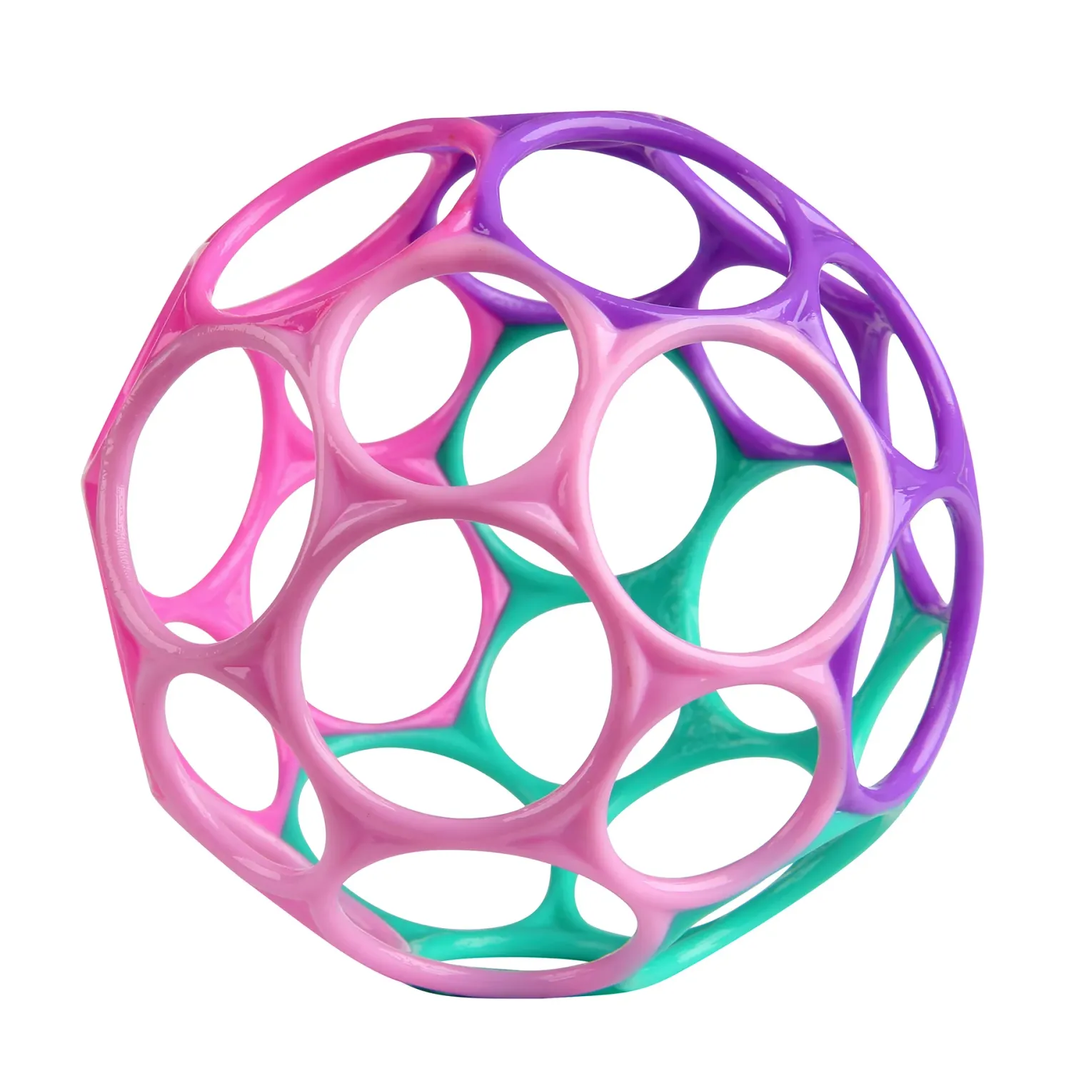 Bright Starts - 4&quot; Oball Classic, Colour: Pink/Purple/Blue