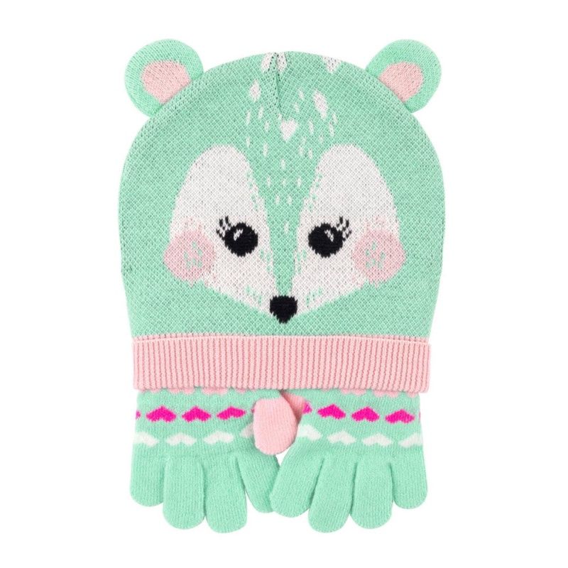 Zoocchini - Kids Winter Hat &amp; Gloves Set Fawn