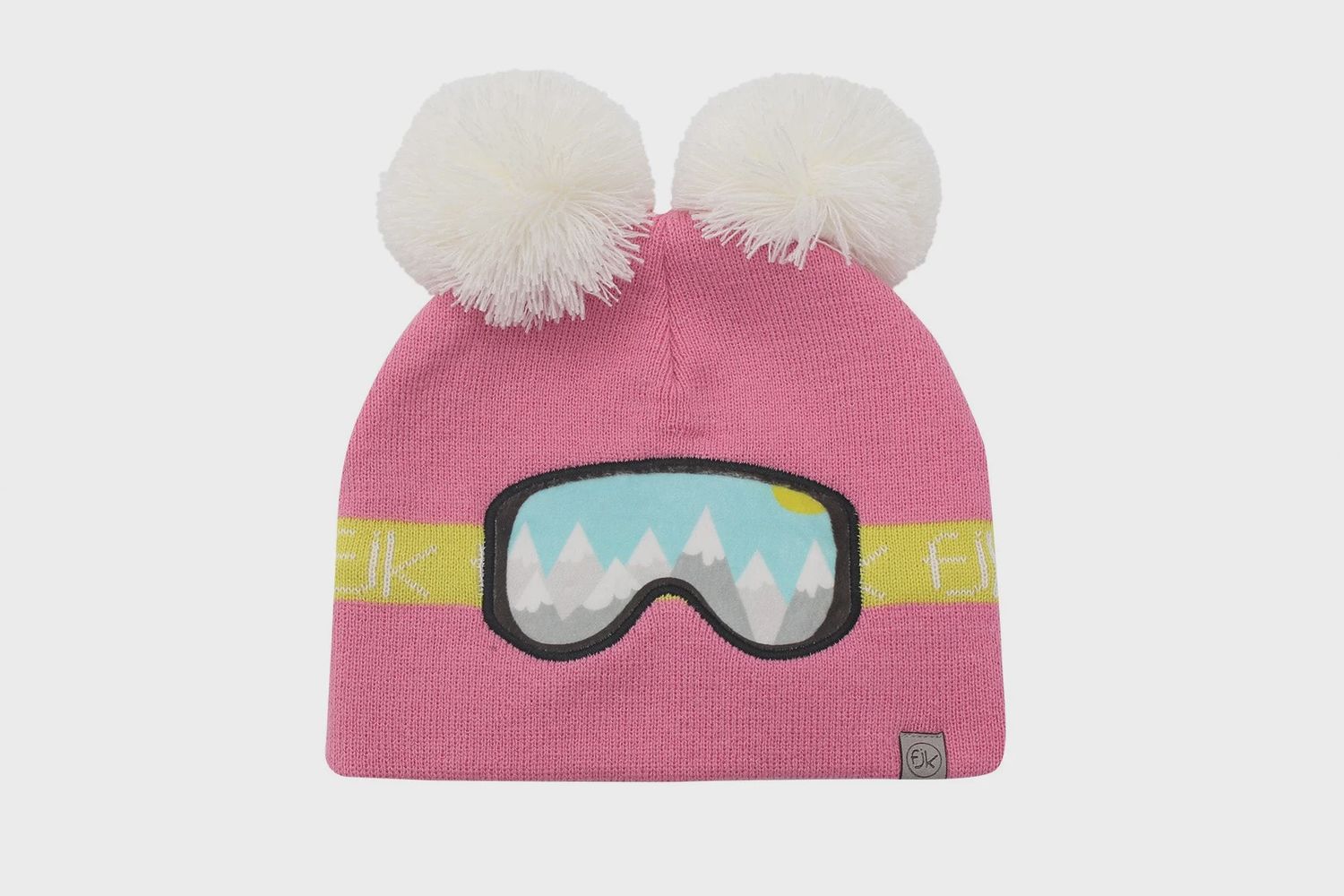FlapJackKids - Pink Knitted Toque Ski Goggles