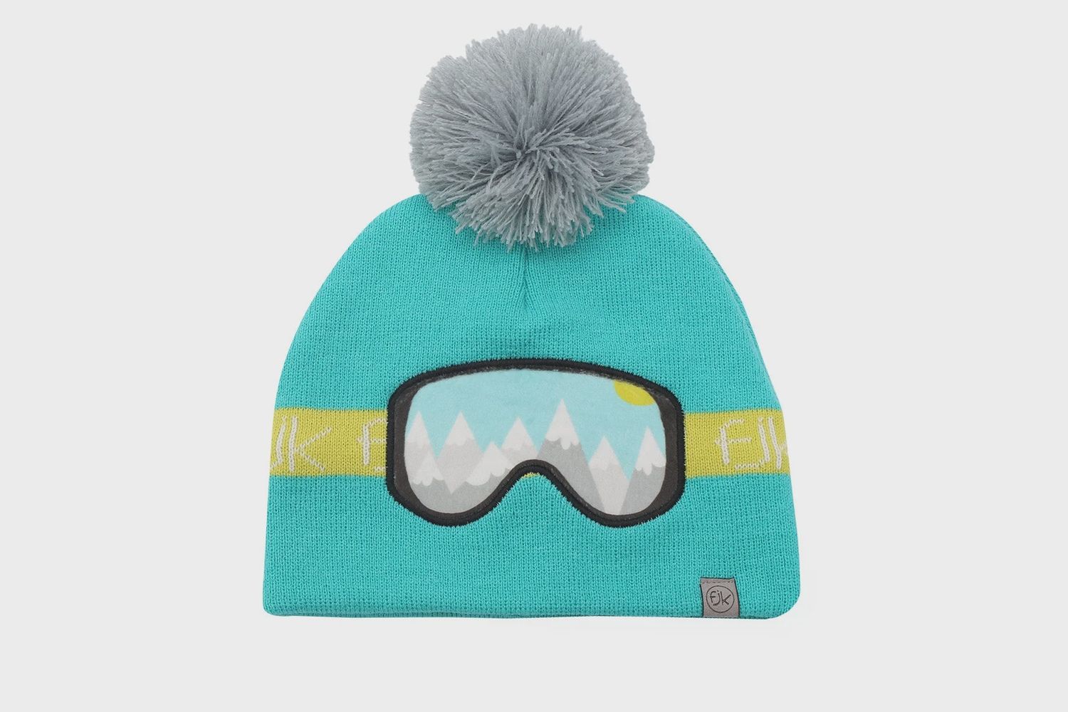 FlapJackKids - Turquoise Knitted Toque Ski  Goggles