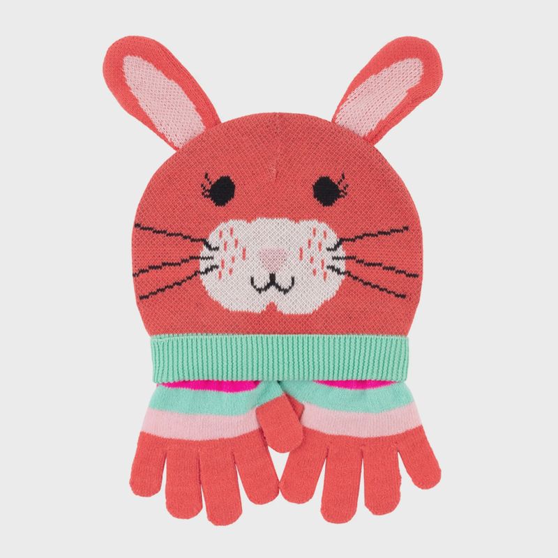Zoocchini - Kids Winter Hat &amp; Gloves Set Bunny