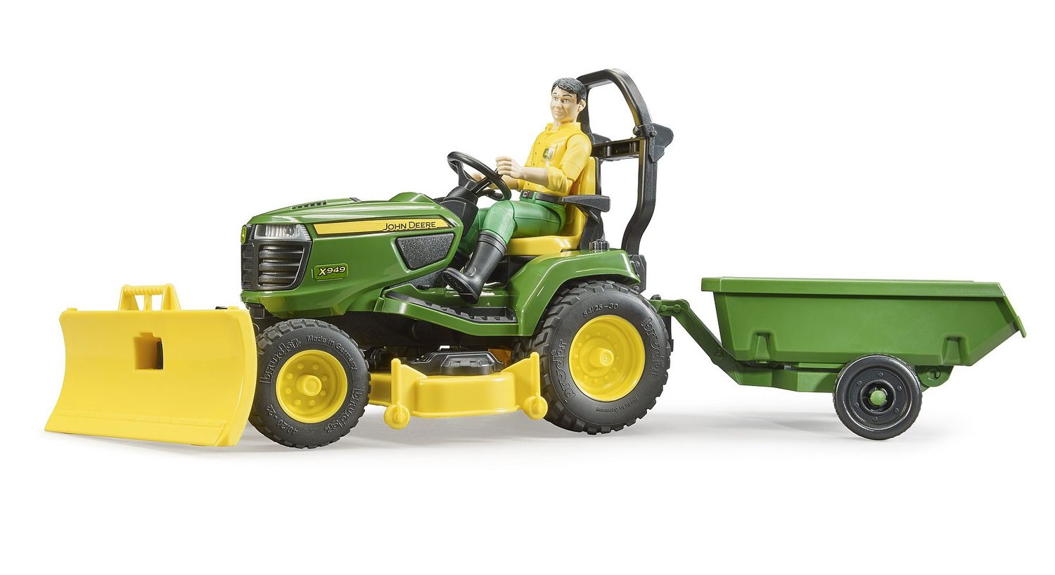 Bruder - John Deere Lawn Tractor with Trailer