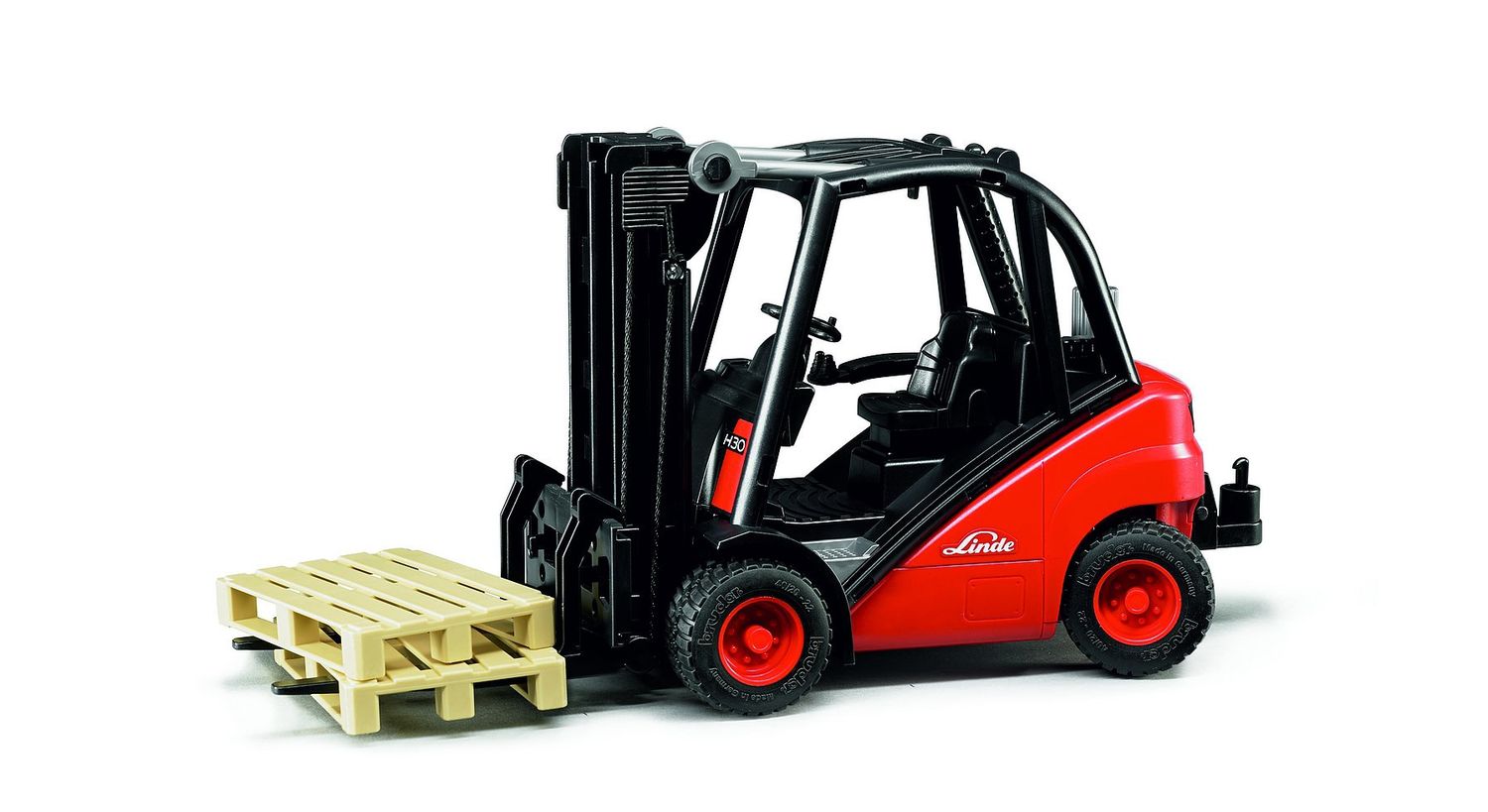 Bruder - Linde Fork Lift H30D with 2 Pallets