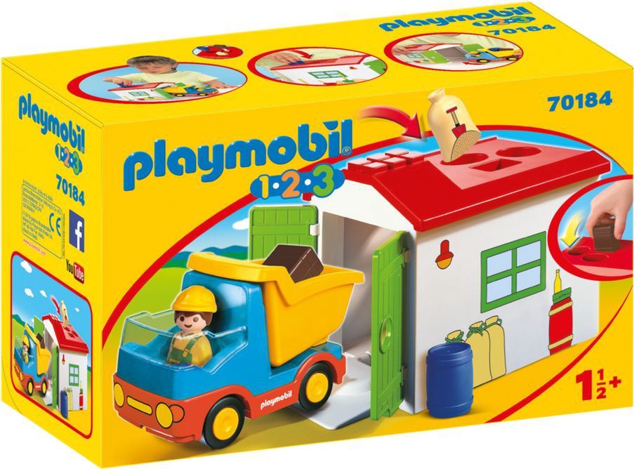 Playmobil 1•2•3 70184 - Shape Sorter with Dump Truck