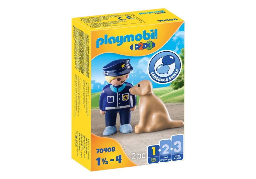 Playmobil 1•2•3 70408 - Police Officer with Dog