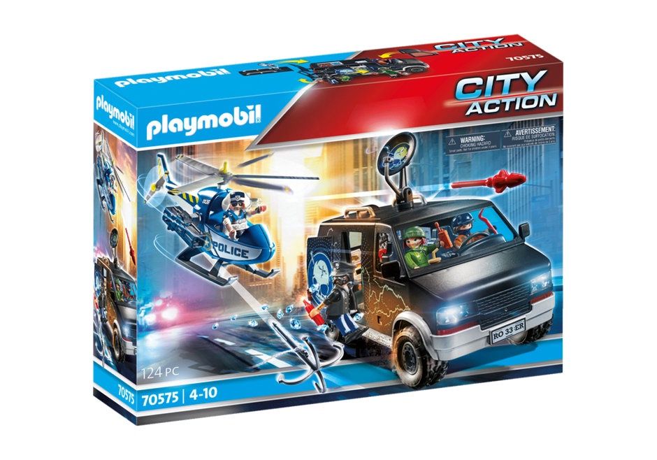 Playmobil City Action 70575 - Helicopter Pursuit with Runaway Van