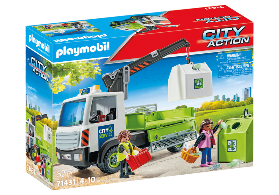 Playmobil City Action 71431 - Glass Recycling Truck with Container