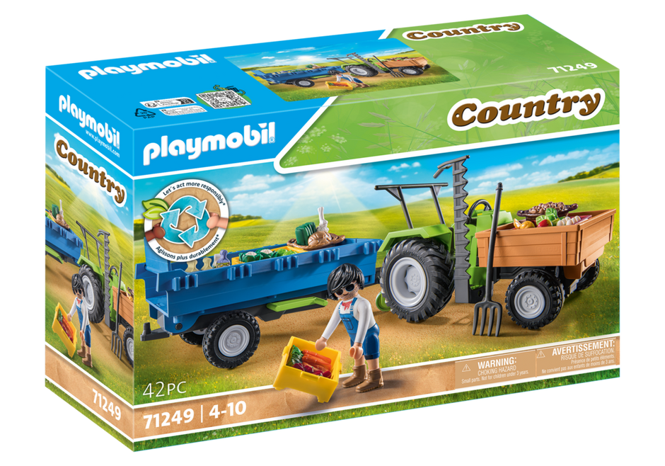Playmobil Country 71249 - Harvester Tractor with Trailer