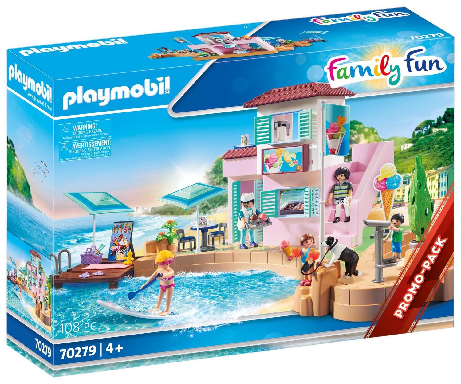 Playmobil Family Fun 70279 - Waterfront Ice Cream Shop