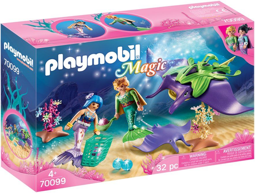 Playmobil Magic 70099 - Pearl Collectors with Manta Ray