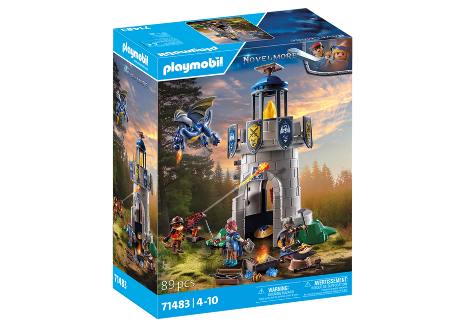 Playmobil Novelmore 71483 - Knight&#39;s Tower with Blacksmith and Dragon