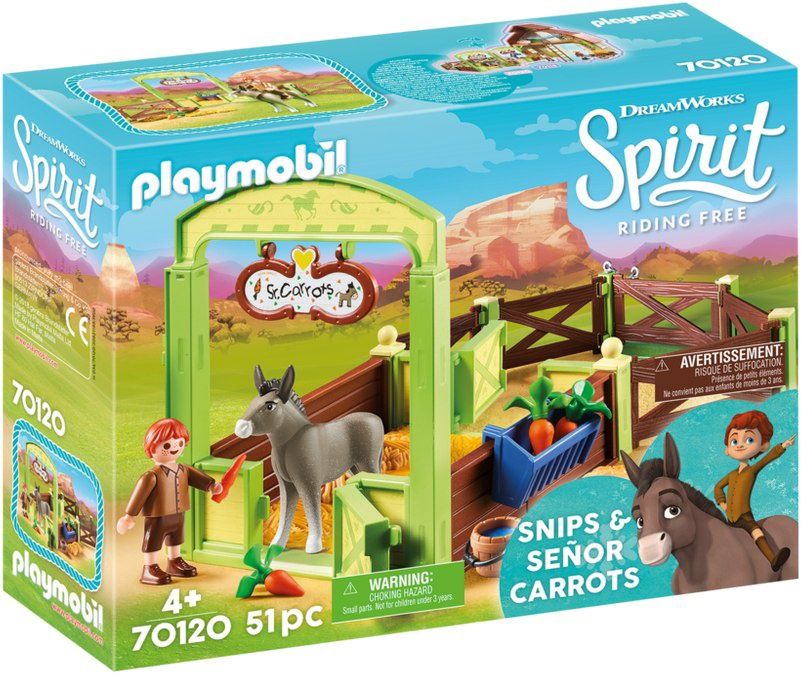Playmobil Spirit 70120 - Snips and Señor Carrots with Horse Stall