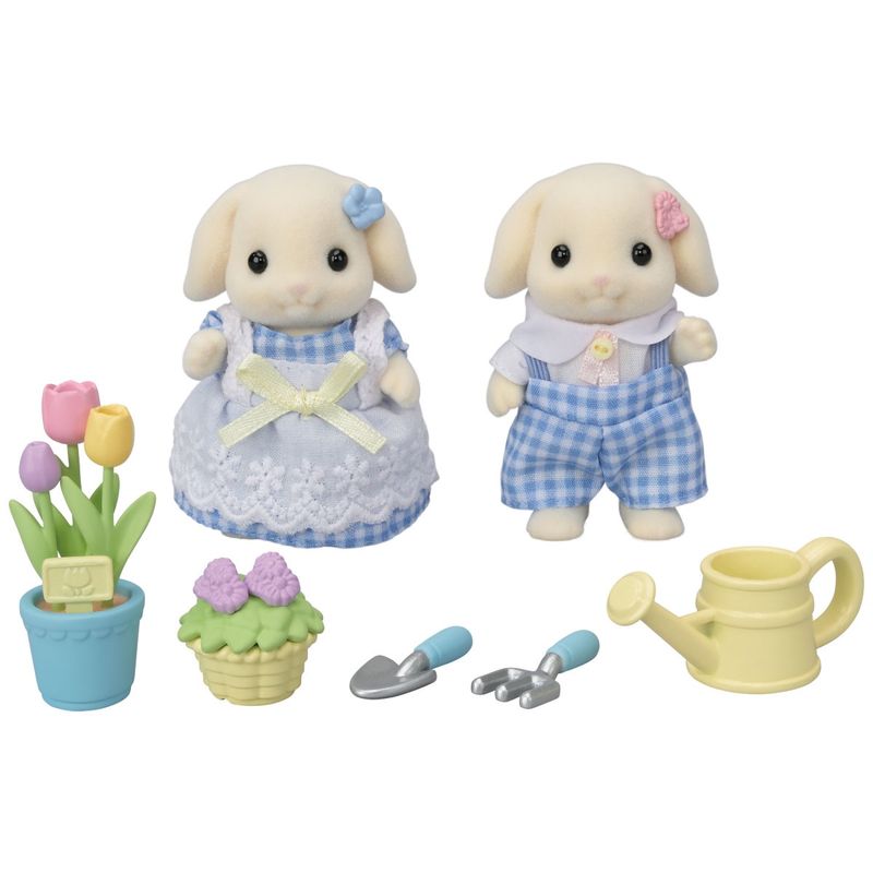 Calico Critters - Blossom Gardening Set ~Flora Rabbit Sister &amp; Brother~