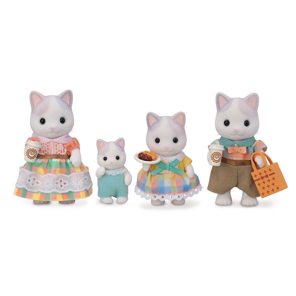 Calico Critters - Latte Cat Family