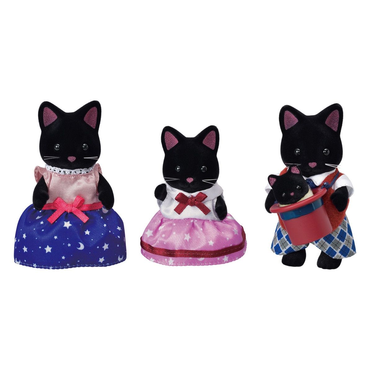 Calico Critters - Midnight Cat Family