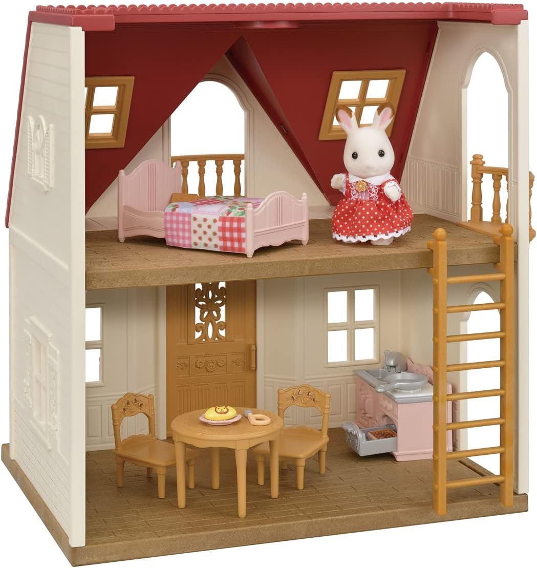 Calico Critters - Red Roof Cozy Cottage Starter Home with Mailbox and  Pie