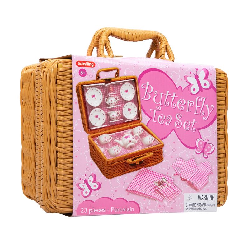 Schylling - Butterfly Basket Tea Set
