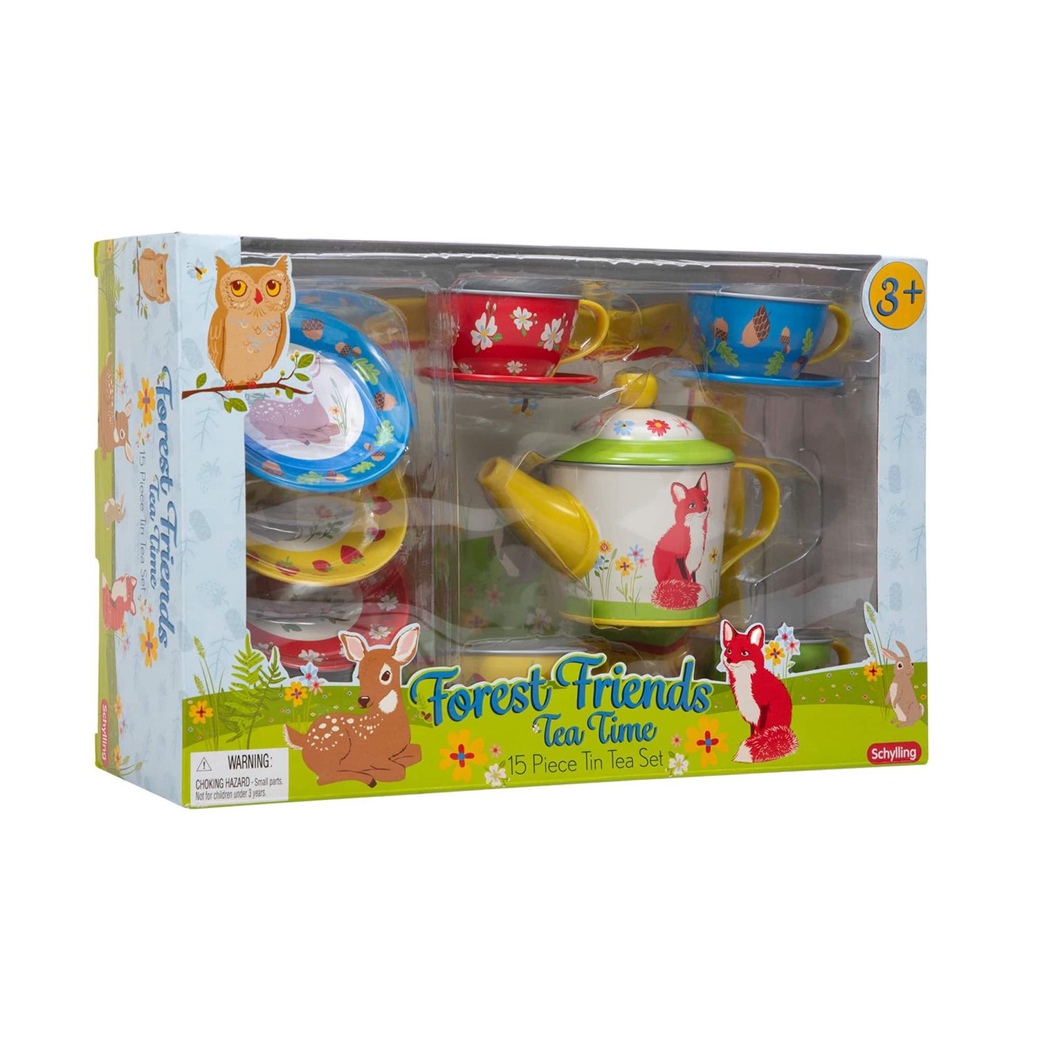 Schylling - Forest Friends Tea Time Tin Tea Set