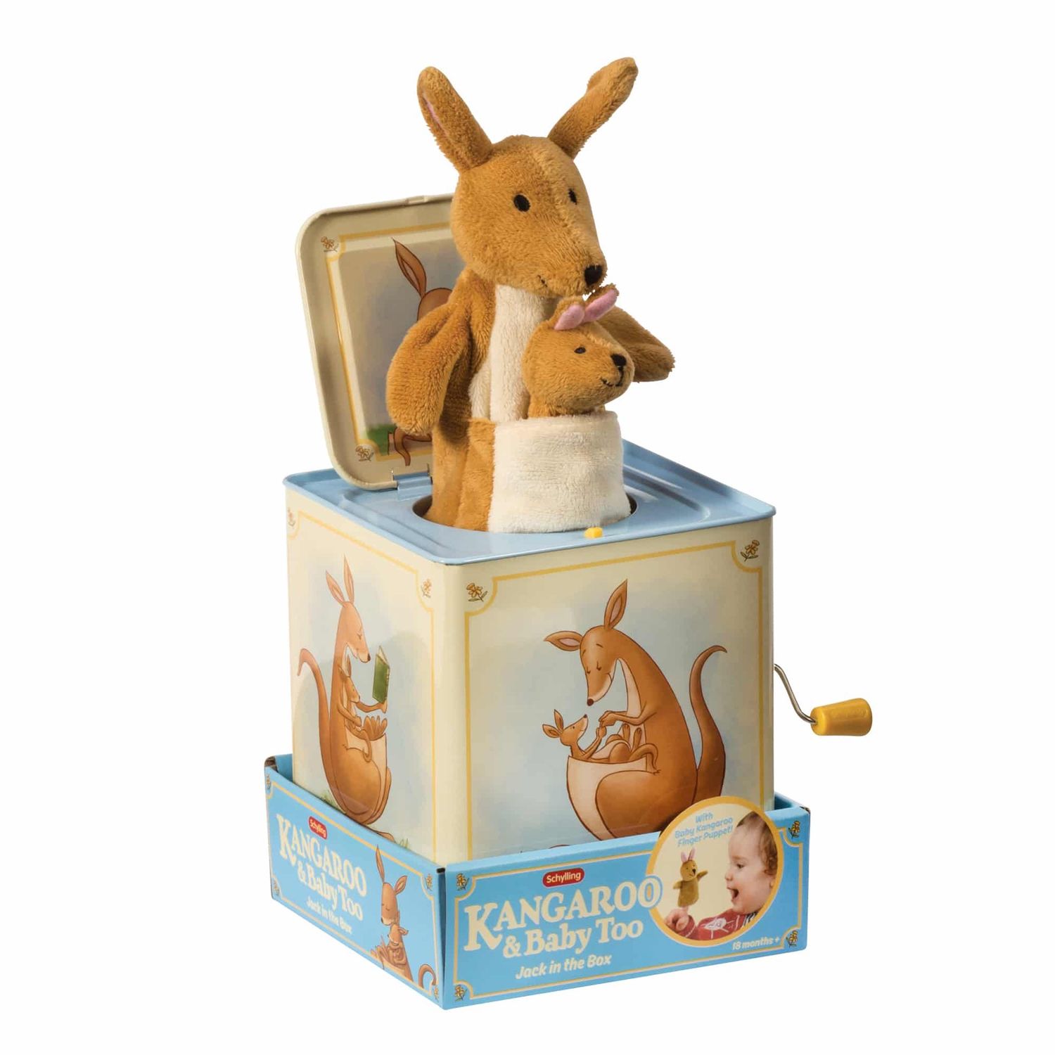 Schylling - Kangaroo &amp; Baby Too Jack-in-the-Box