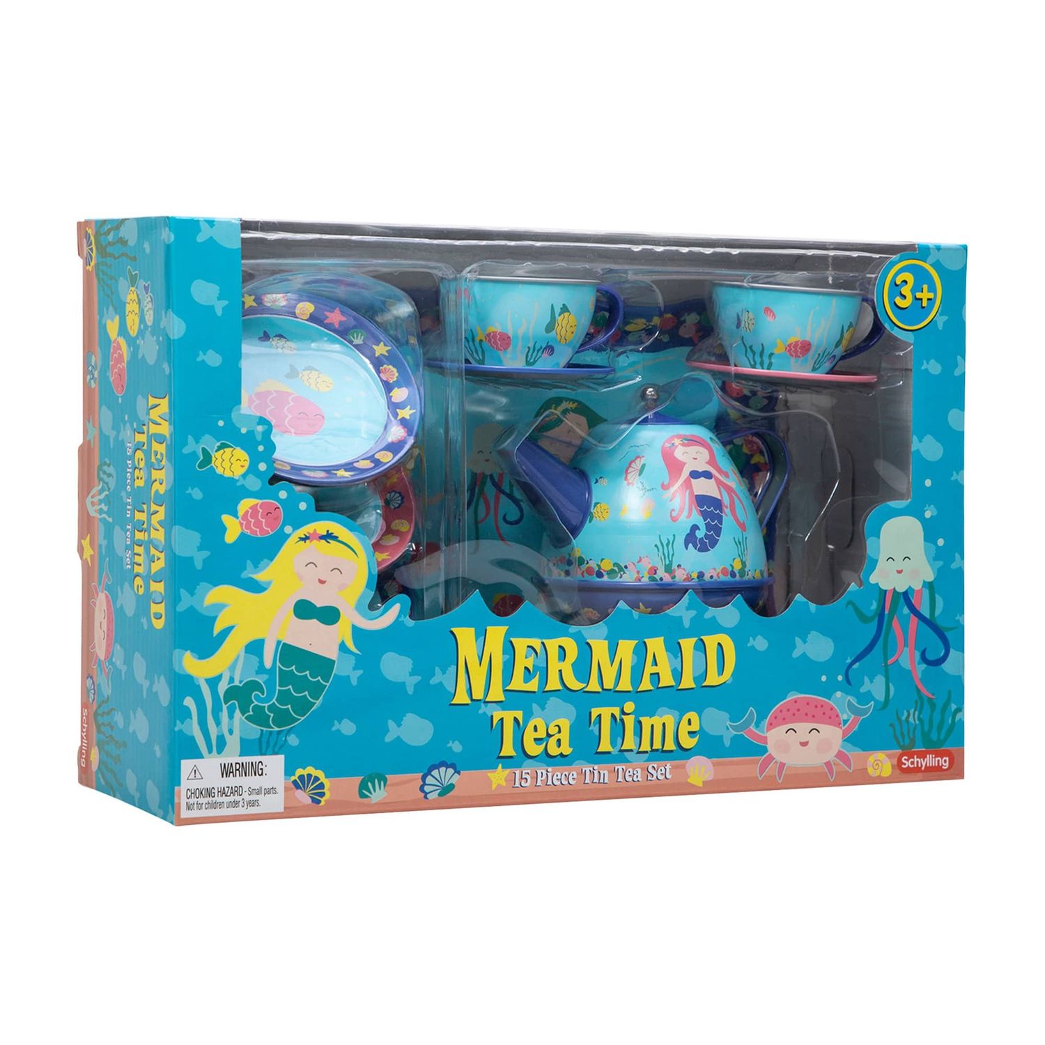 Schylling - Mermaid Tea Time Tin Tea Set