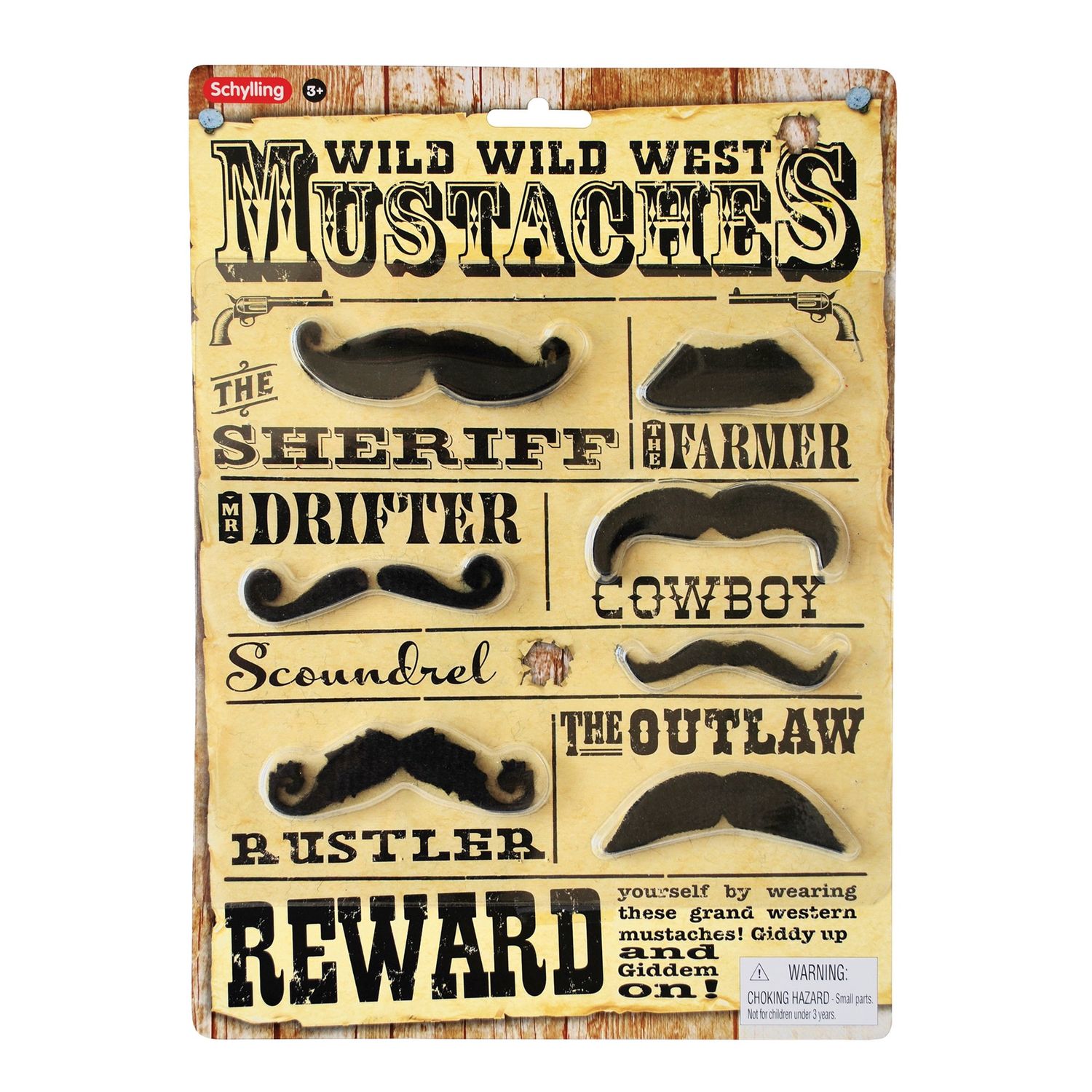 Schylling - Self-Adhesive Western Mustaches