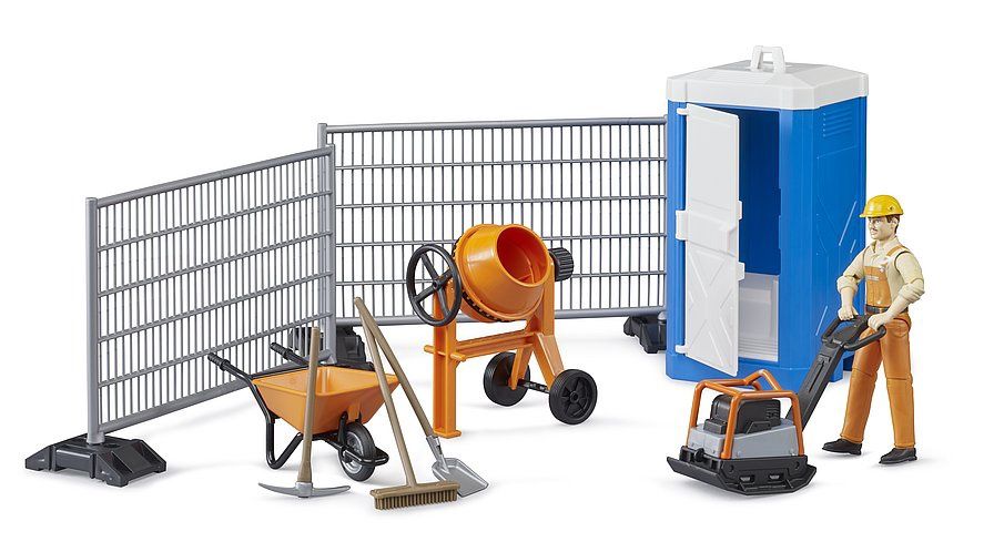 Bruder - Construction Set: Mixer, Railings, Figure, Accessories