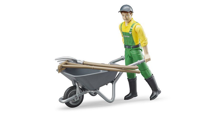 Bruder - Green Farmer with Accessories