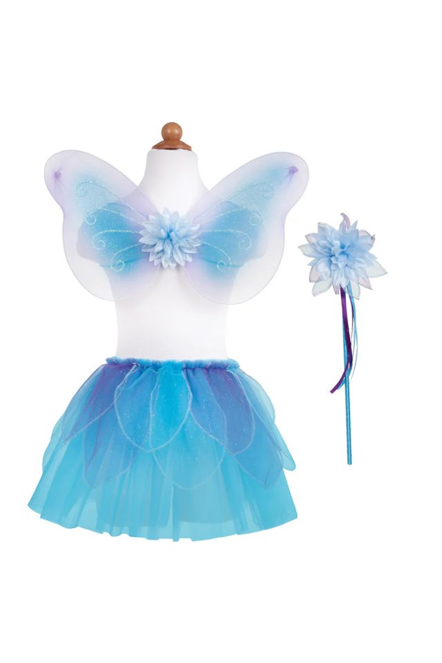 Great Pretenders - Blue Fancy Flutter Skirt, Wings, and Wand