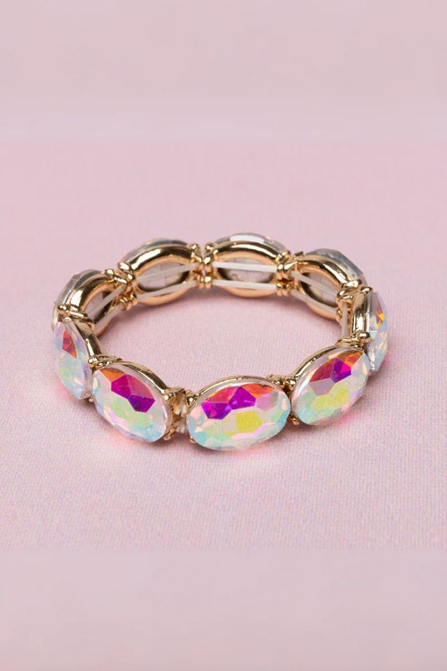 Great Pretenders - Boutique Chic Aurora Borealis Gem Bracelet