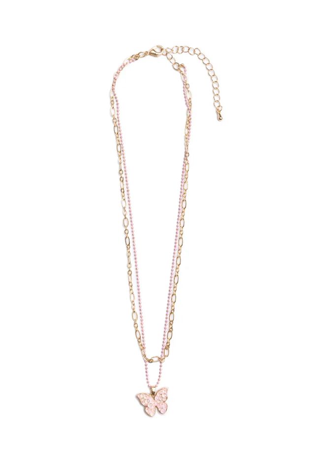 Great Pretenders - Boutique Chic Bubbly Butterfly Necklace
