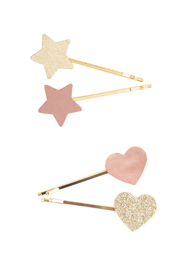 Great Pretenders - Boutique Matte Star/Heart Bobby Pins