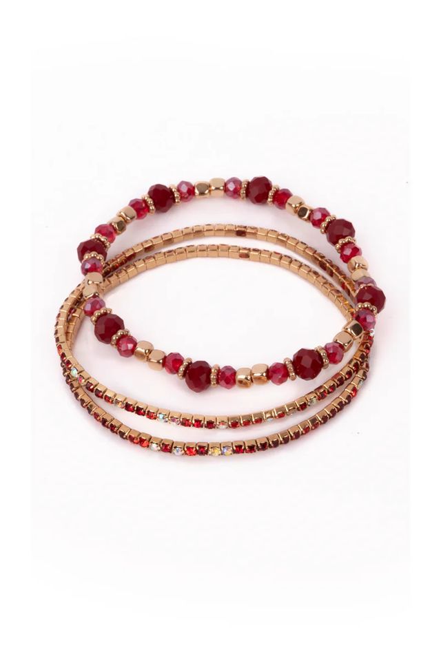 Great Pretenders - Boutique Ruby Red Bracelet Set