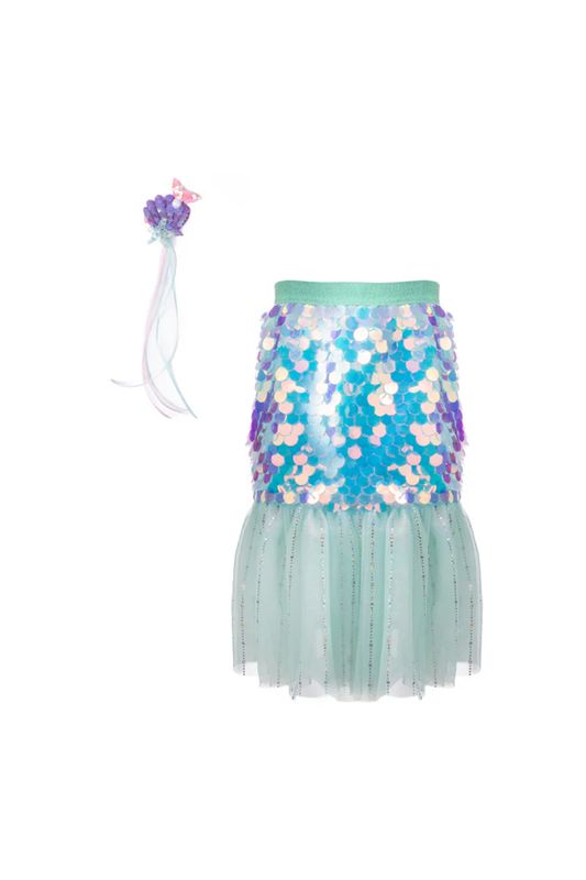 Great Pretenders - Mint Bling Bling Mermaid Skirt &amp; Hairclip Set