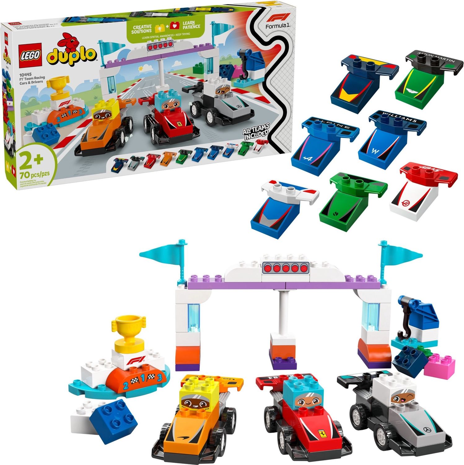 Lego Duplo 10445 - F1 Team Racing Cars &amp; Drivers