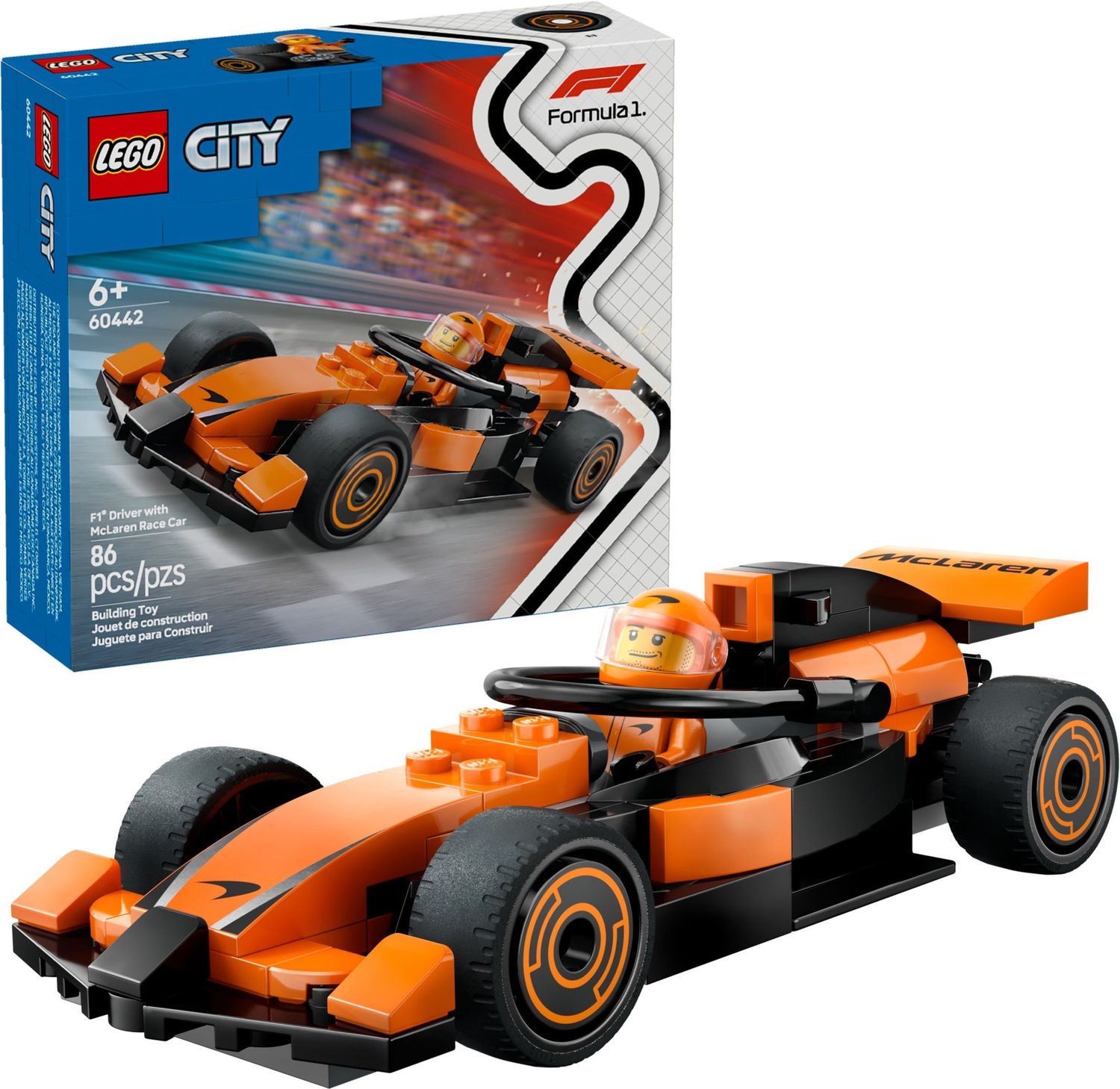Lego City 60442 - F1 Driver with McLaren Race Car