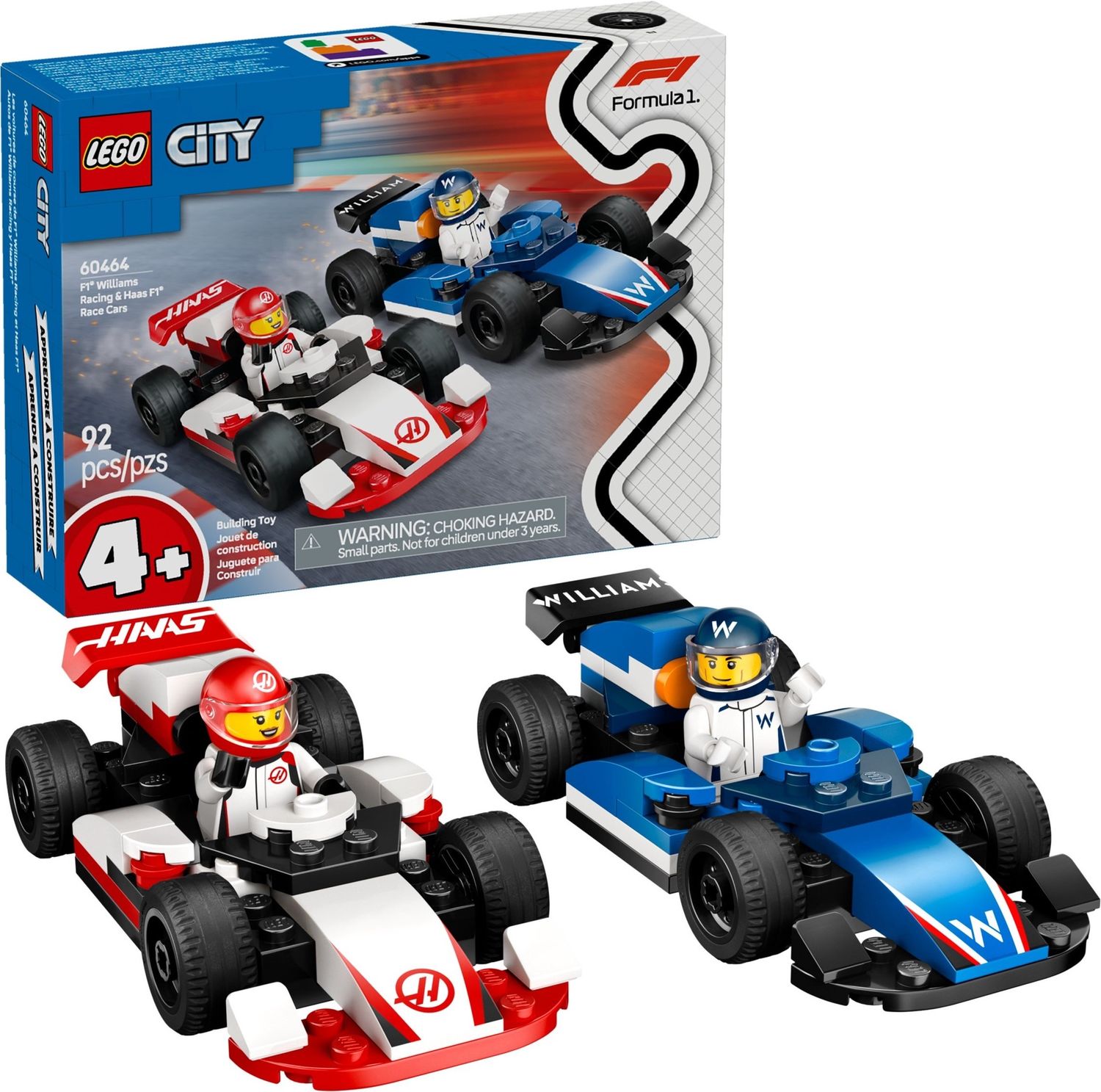 Lego City 60464 - F1 Williams Racing Racing &amp; Haas F1 Race Cars