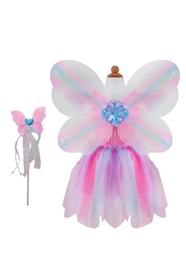 Great Pretenders - Butterfly Dress with Wings and Wand Pink/Purple