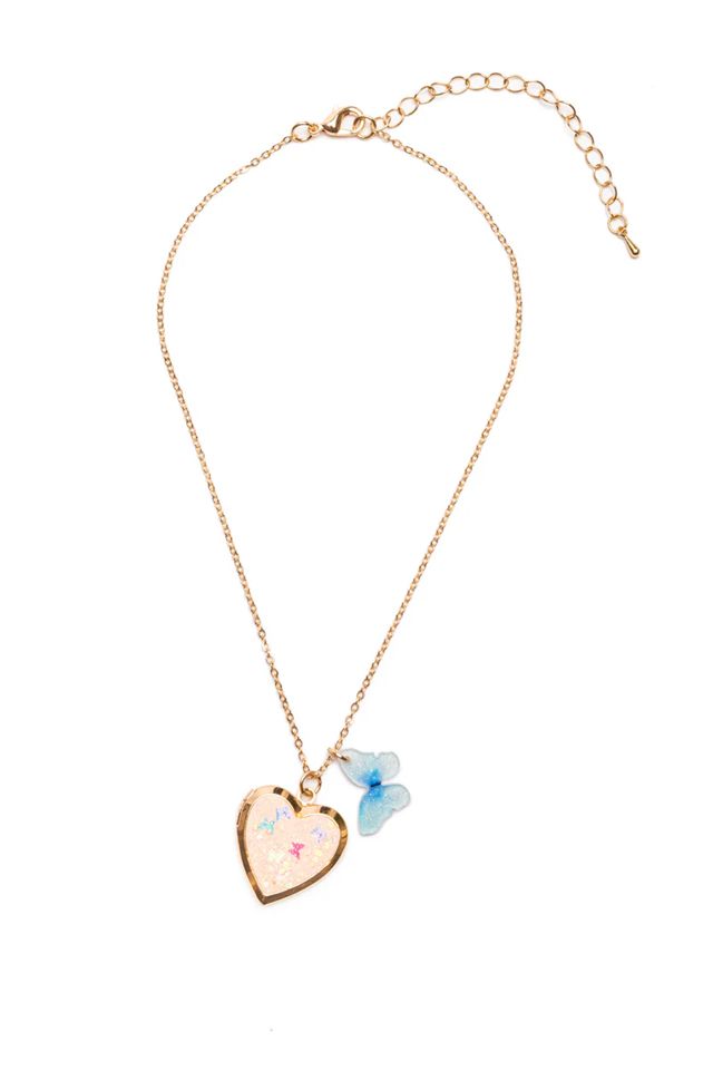 Great Pretenders - Butterfly Heart Locket Necklace