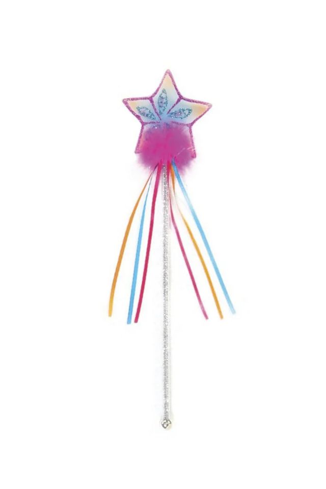 Great Pretenders - Fuchsia Glitter Rainbow Wand