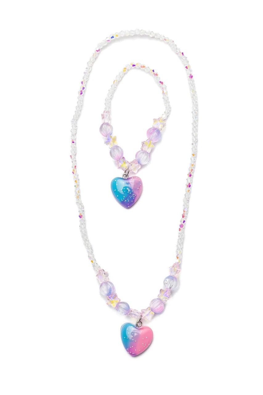 Great Pretenders - Galaxy Heart Necklace &amp; Bracelet Set