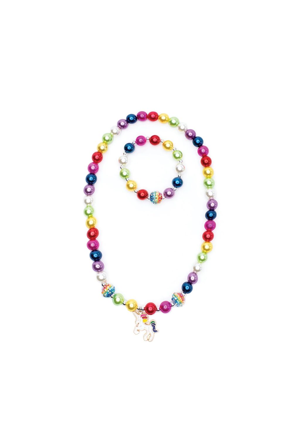 Great Pretenders - Gumball Rainbow Necklace/Bracelet Set