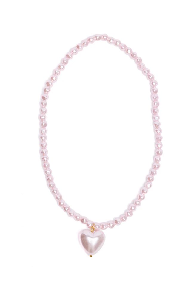 Great Pretenders - Pink Pearl Heart Necklace