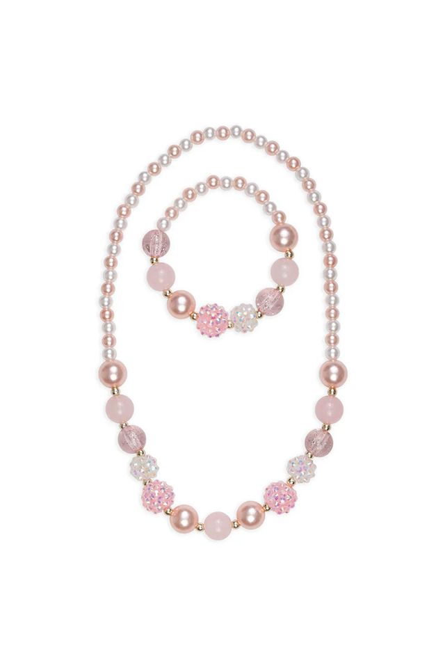 Great Pretenders - Pinky Pearl Necklace &amp; Bracelet Set