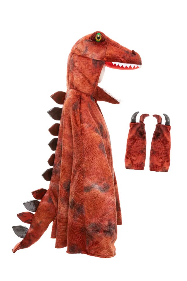 Great Pretenders - Red &amp; Black Grandasaurus T-Rex Cape with Claws