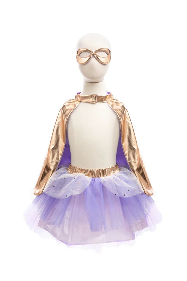 Great Pretenders - Rose/Gold Super-Duper Tutu, Cape &amp; Mask Set