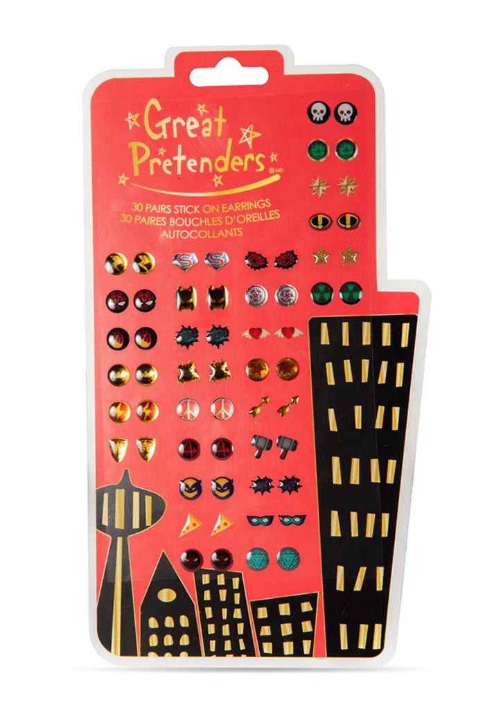 Great Pretenders - Superhero Sticker Earrings
